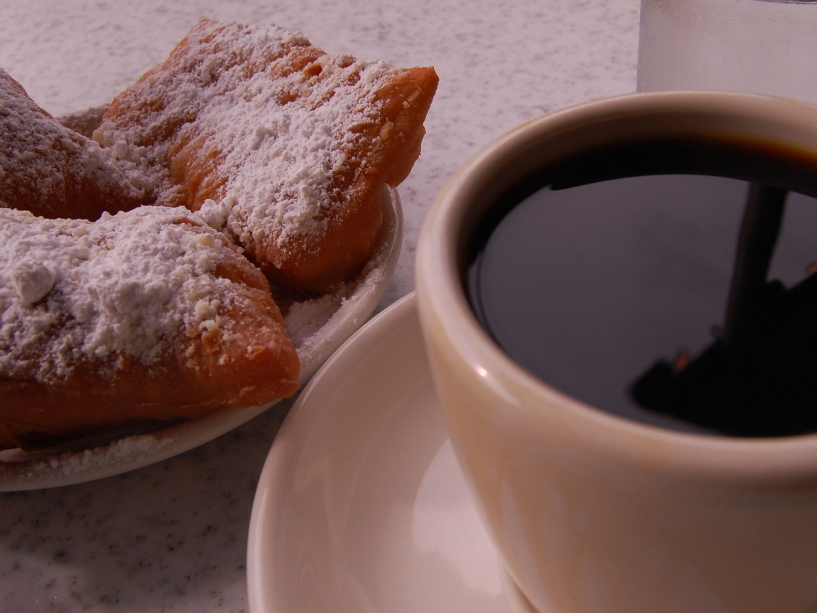 Coffee and doughnut